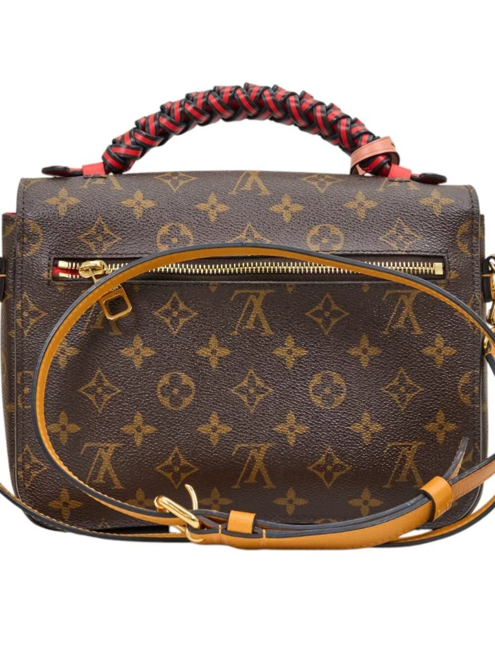Louis Vuitton Pochette Metis Monogram Braided Coquelicot